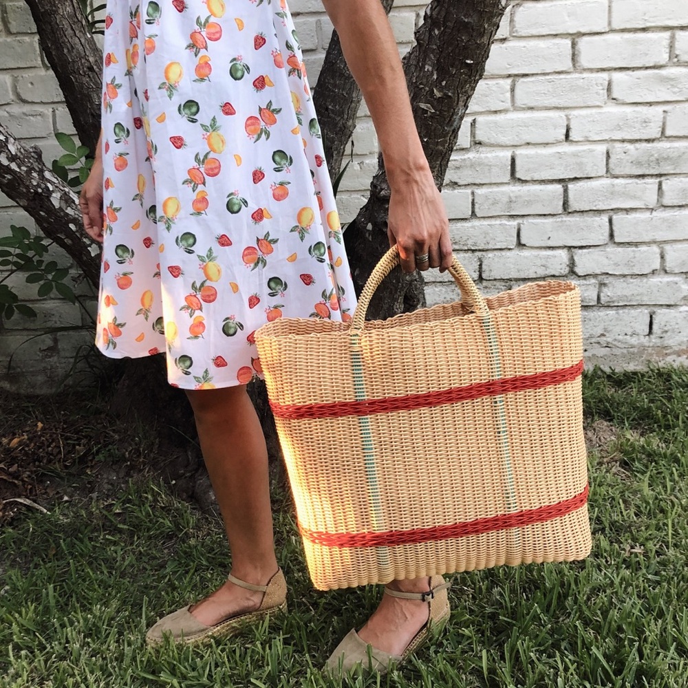 Handmade Caramel Oversized Basket